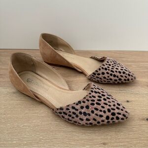 Women’s Cheetah Print Halo Flats Ballet CL LAUNDRY Animal Print Brown Halo 6.5